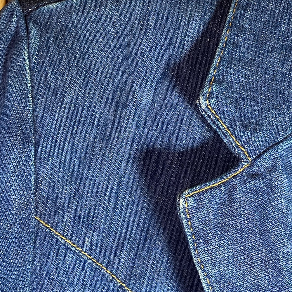 Vintage Wrangler Maverick Denim Blazer USA Made Western Jacket Size 14 - Picture 7 of 9